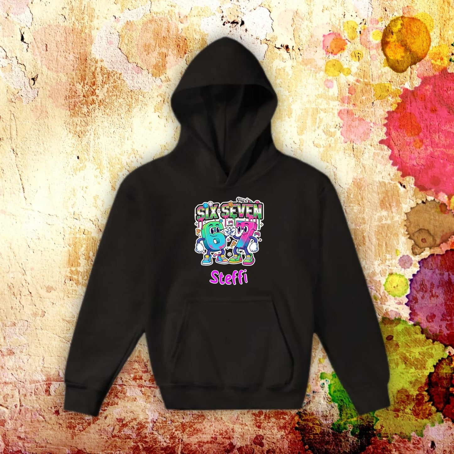 Six Seven (6 7) mit Name - individuelles Kinder T-Shirt