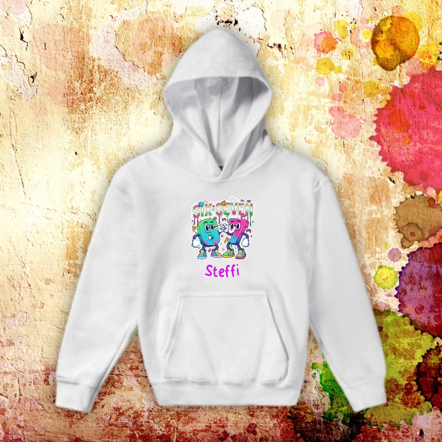 Six Seven (6 7) mit Name - individueller Kinder Hoodie | Personalize Palace