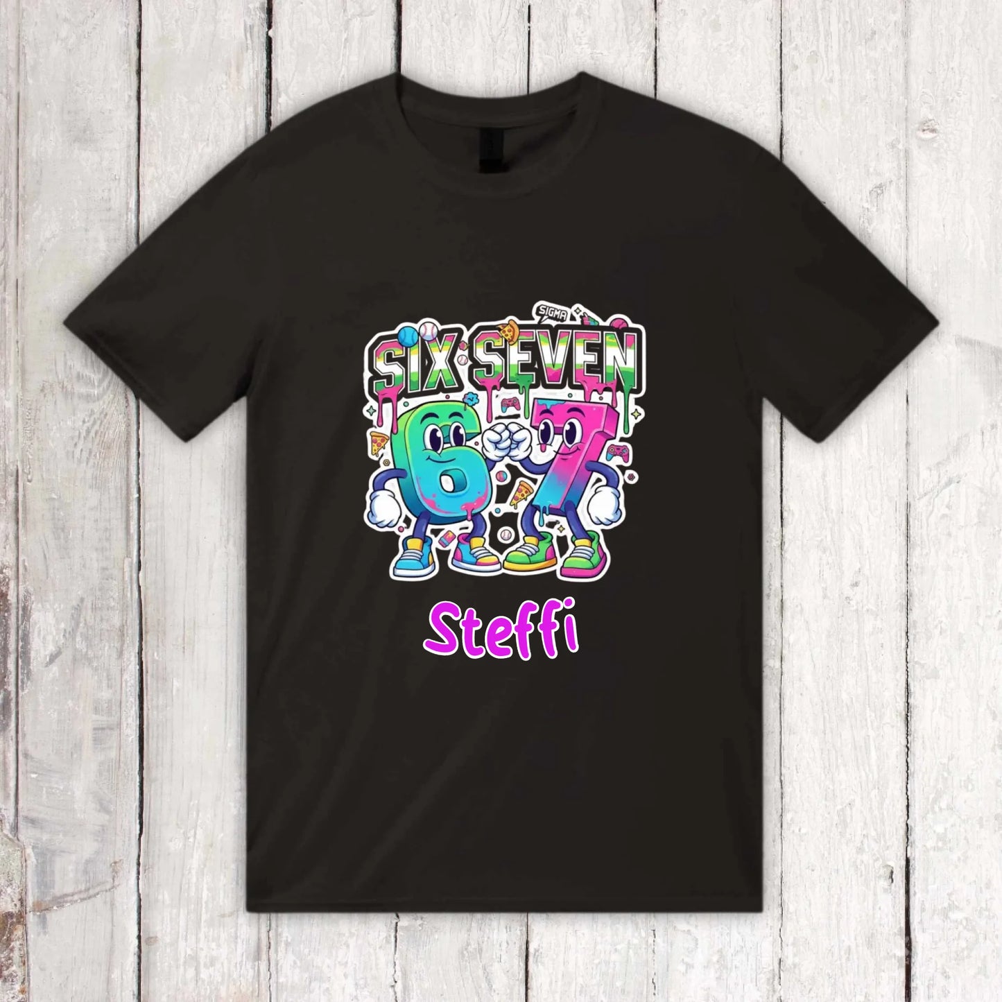 Six Seven (6 7) mit Name - individueller Kinder Hoodie
