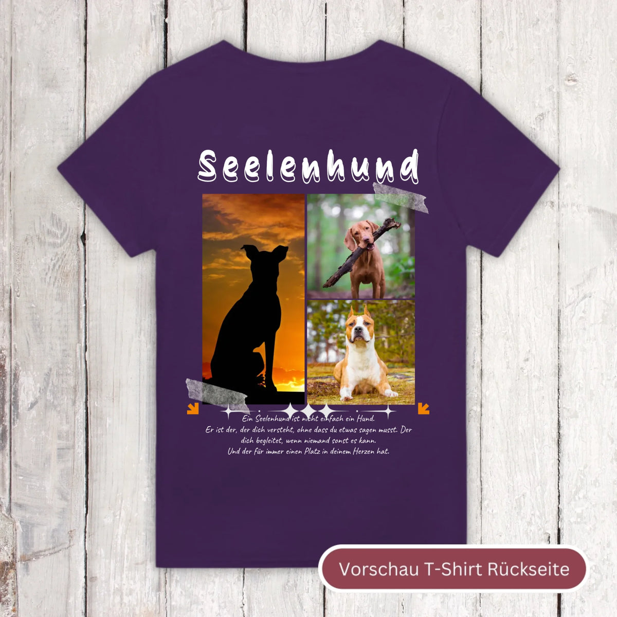 Seelenhund mit Foto und Text - individueller Hoodie