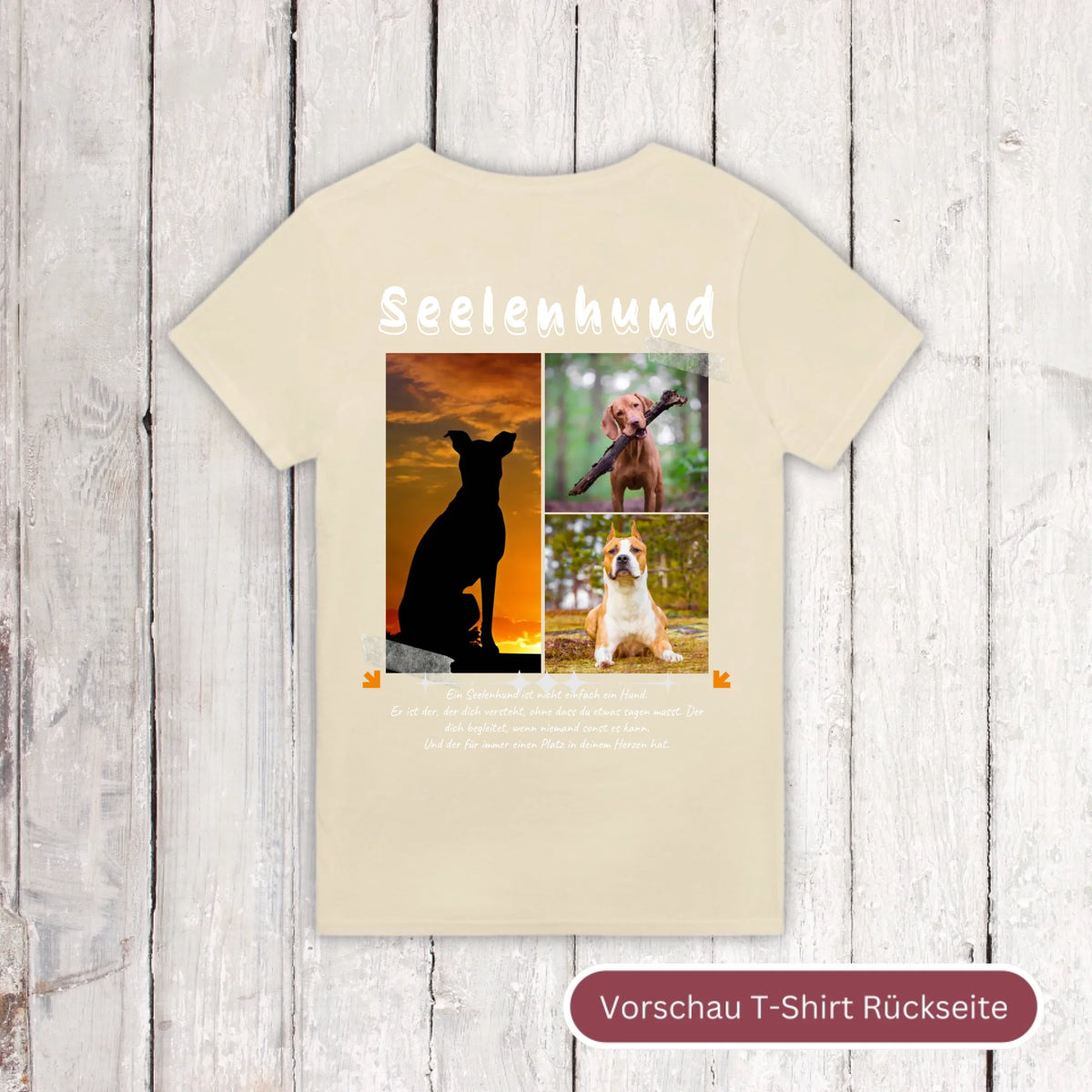 Seelenhund mit Foto und Text - individueller Hoodie