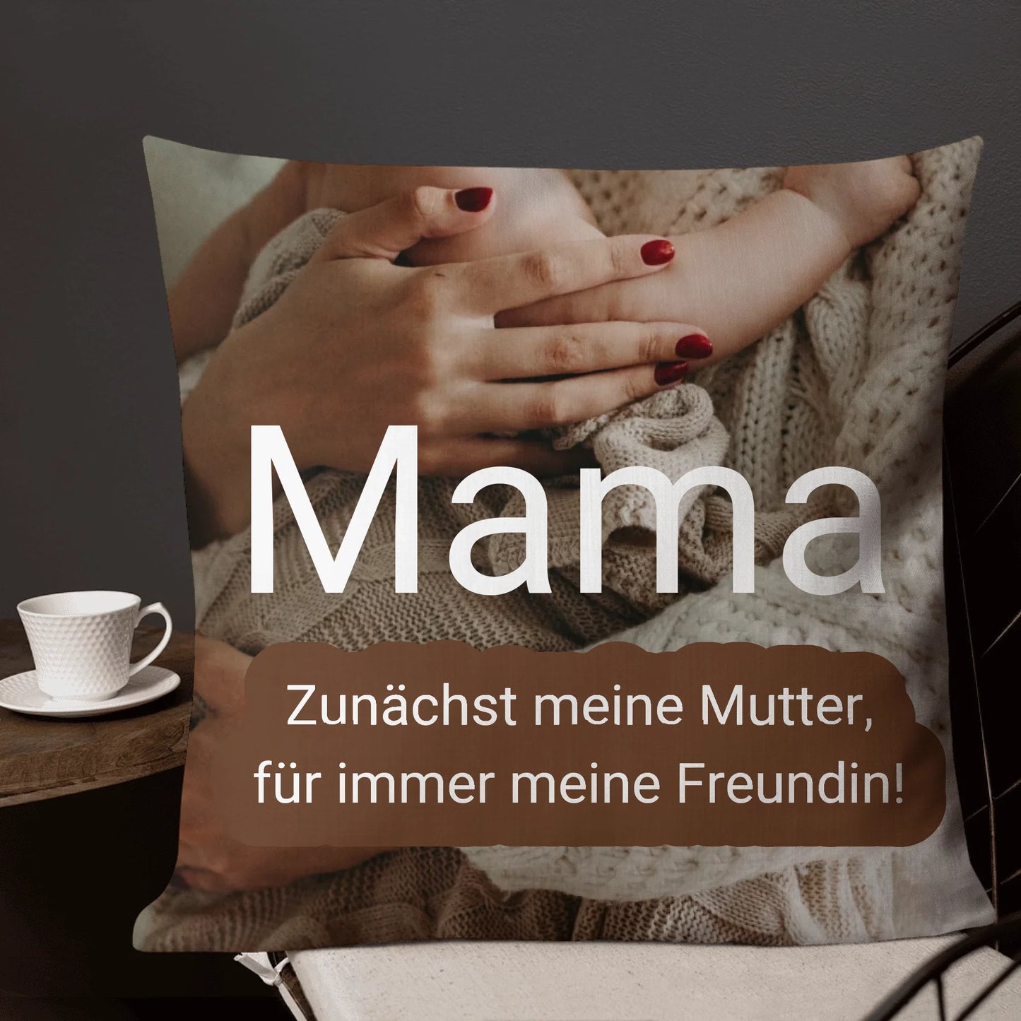 Definition Kissen Mama mit Foto und Text - individuelles Kissen | Personalize Palace
