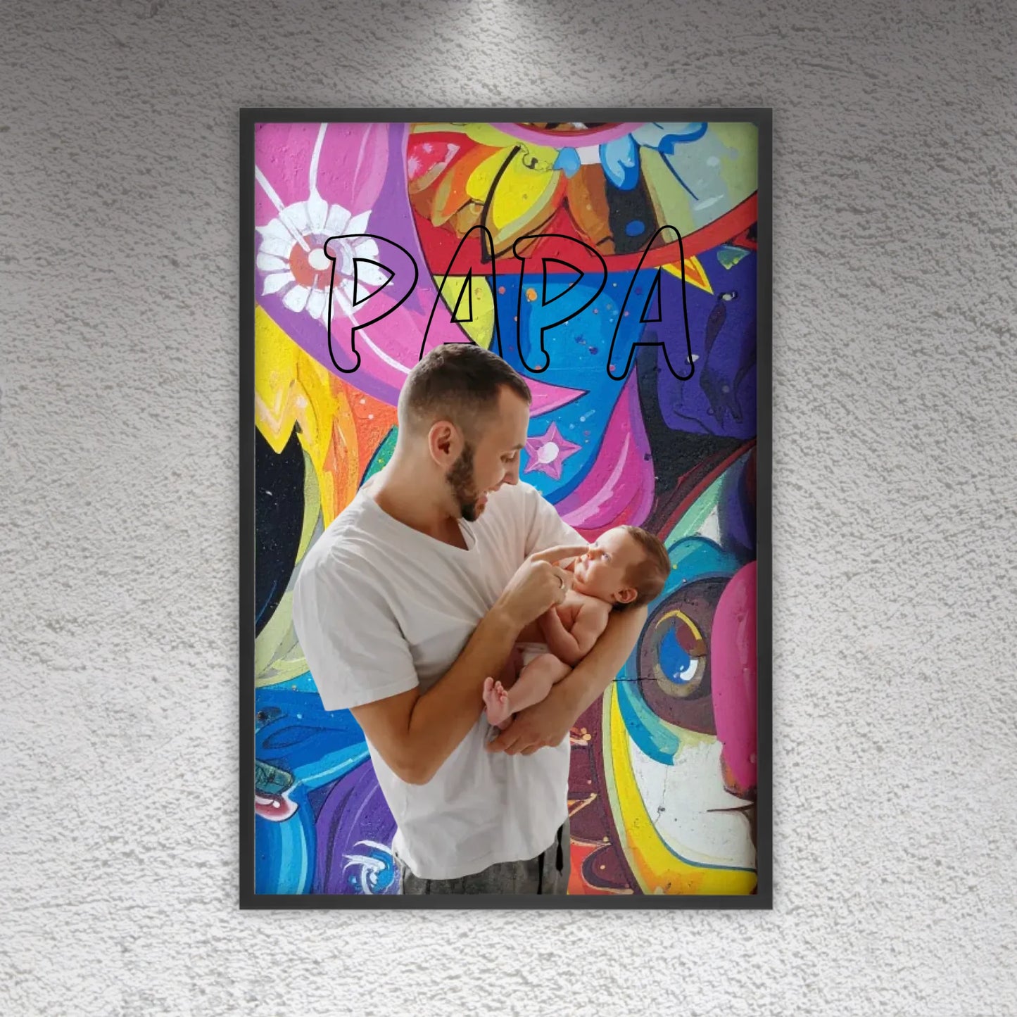 Personalisiertes Papa/Dad Poster mit Foto – Geschenk für Papa zum Vatertag