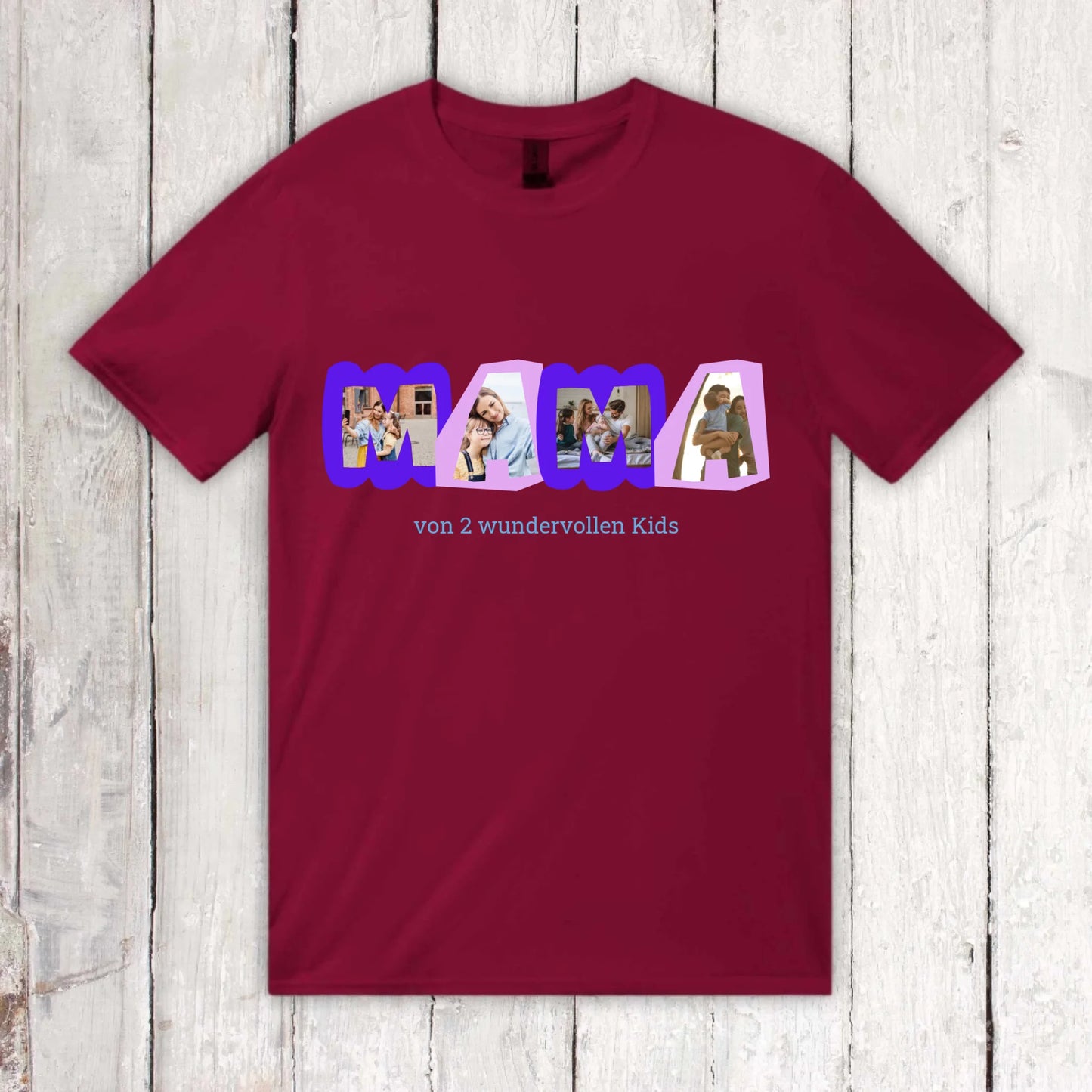 MAMA Fotobuchstaben mit Text – individuelles Foto T-Shirt | Personalize Palace