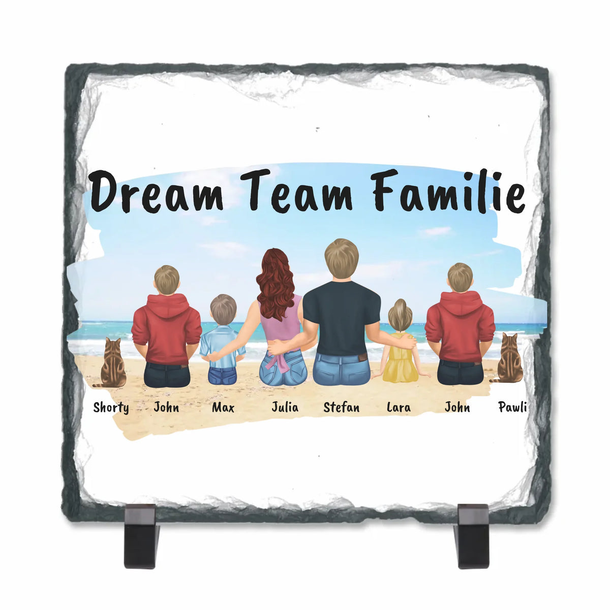 Unsere Familie auf Schiefer - individuelle Schiefertafel | Personalize Palace