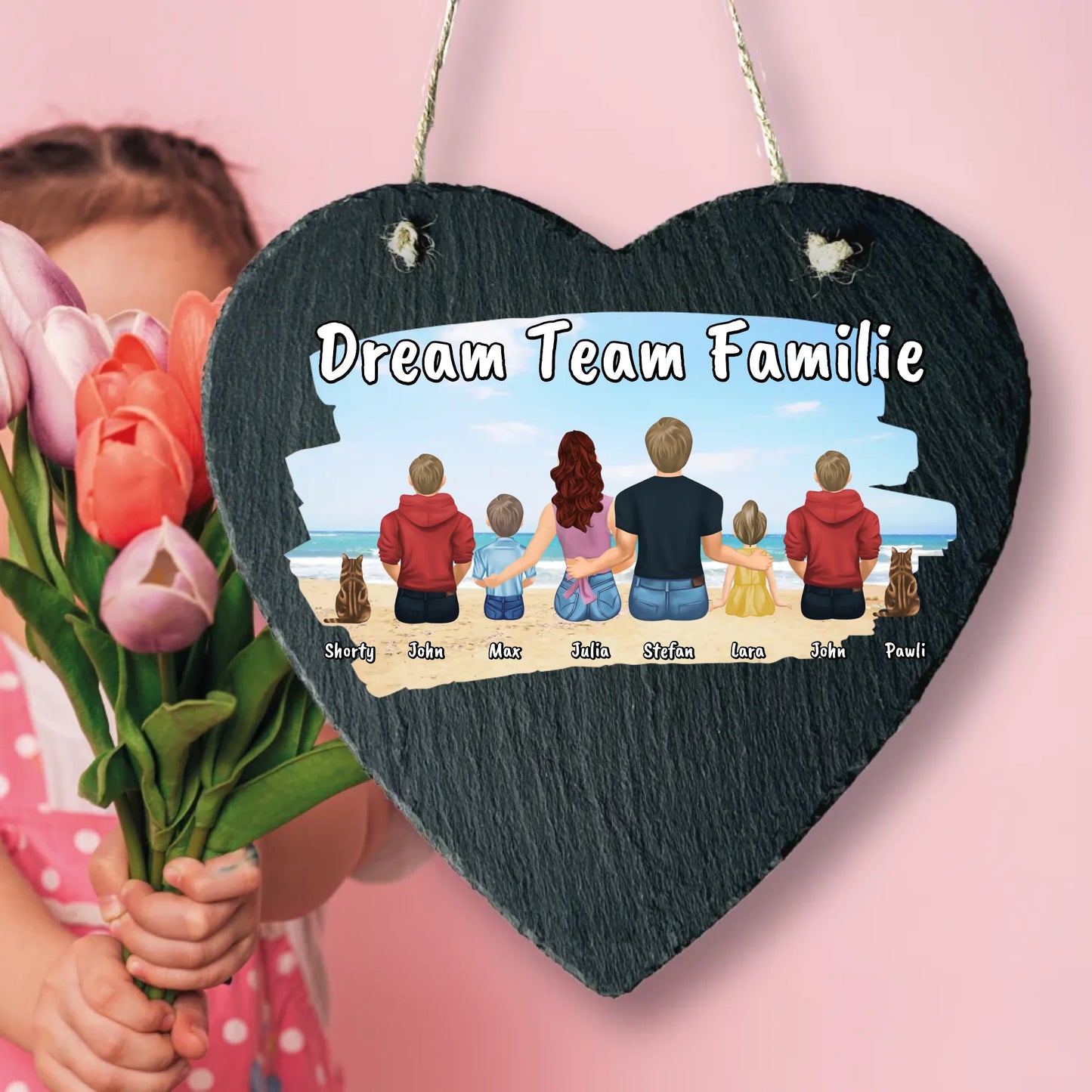 Unsere Familie für Heim und Garten - individuelle Schiefertafel | Personalize Palace