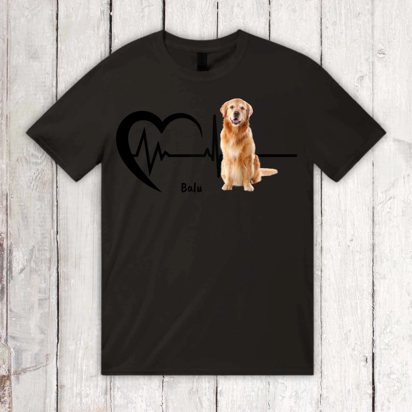 Herzschlag mit Foto - Individuelles T-Shirt | Personalize Palace