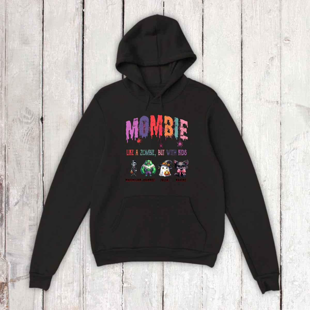 Mombie, halb Mom, halb Zombie - Individuelles Hoodie Halloween Design | Personalize Palace