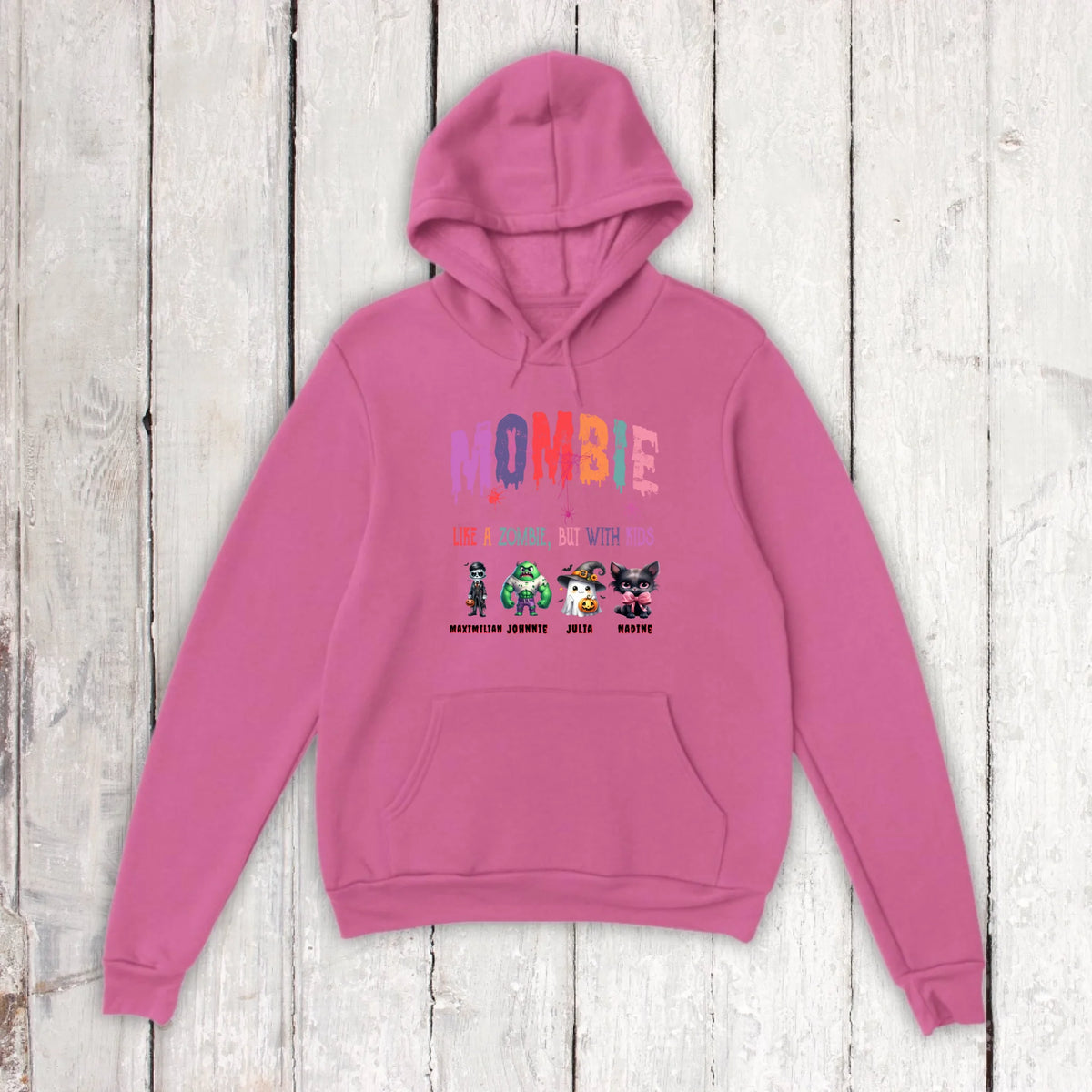 Mombie, halb Mom, halb Zombie - Individuelles Hoodie Halloween Design | Personalize Palace