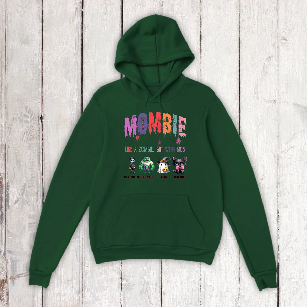 Mombie, halb Mom, halb Zombie - Individuelles Hoodie Halloween Design | Personalize Palace