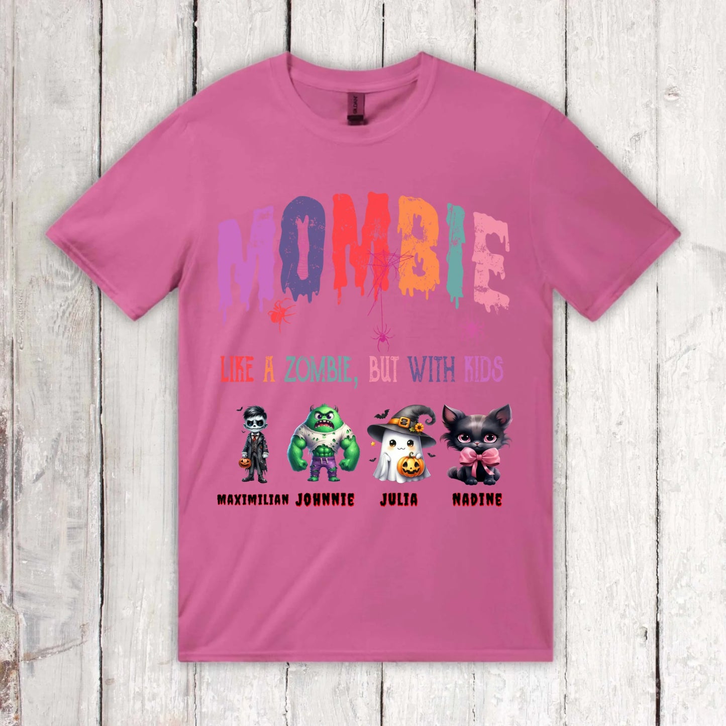 Mombie, half mom, half zombie - Custom Halloween hoodie design