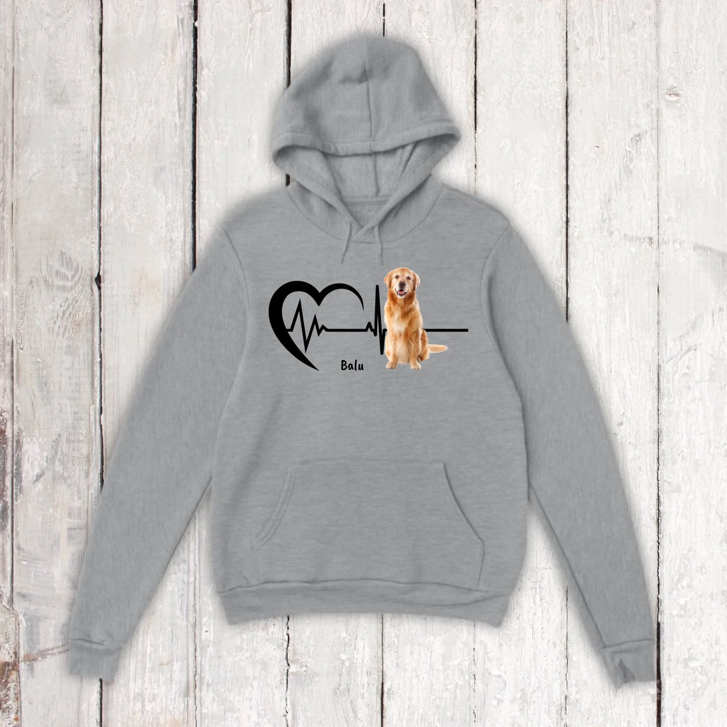 Herzschlag mit Foto - Individueller Hoodie oder Sweatshirt | Personalize Palace
