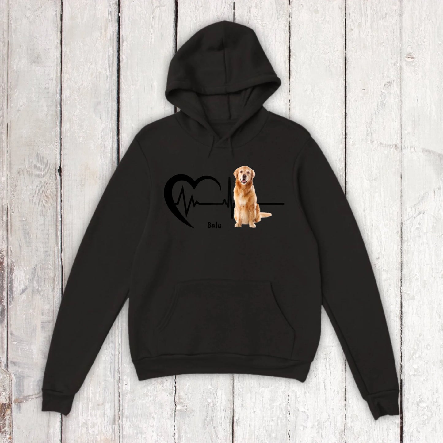 Herzschlag mit Foto - Individueller Hoodie oder Sweatshirt | Personalize Palace