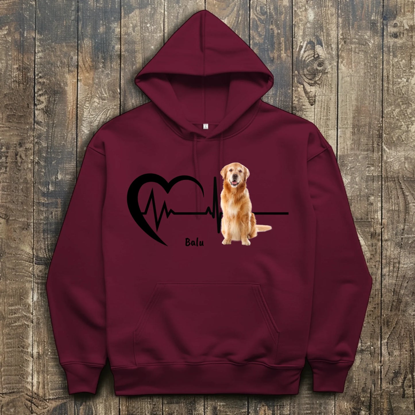 Herzschlag mit Foto - Individueller Hoodie oder Sweatshirt | Personalize Palace