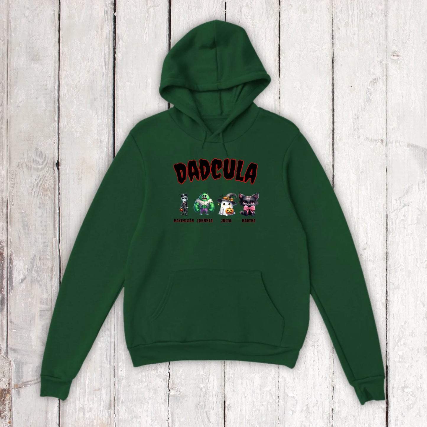 Dadcula, wie Dad, nur Cula - Individuelles Hoodie Halloween Design | Personalize Palace