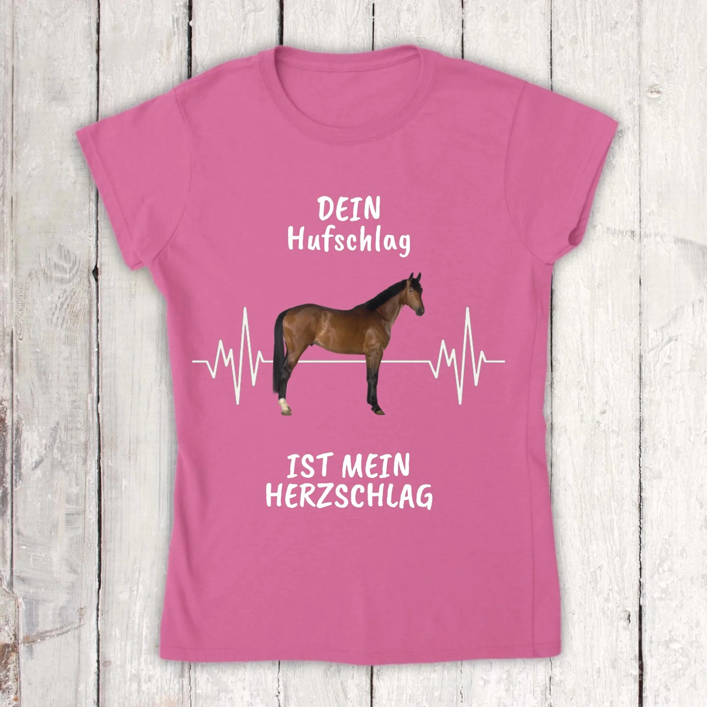 T-Shirt mit Pferde Herzschlag und deinem Foto | Personalize Palace