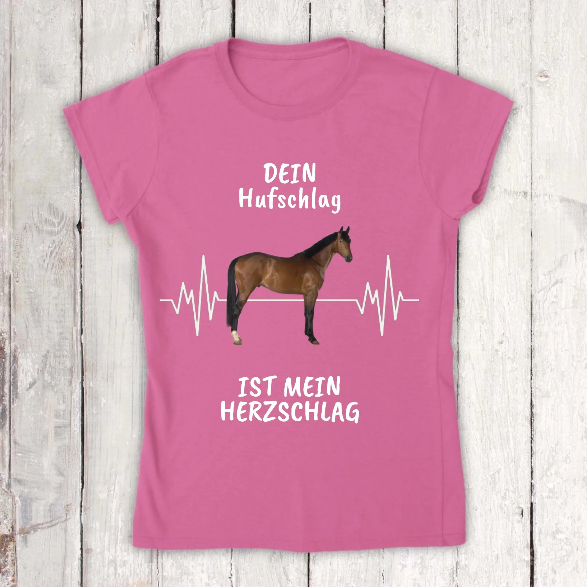 T-Shirt mit Pferde Herzschlag und deinem Foto | Personalize Palace