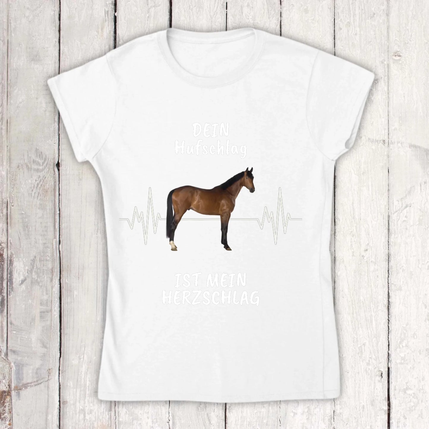 T-Shirt mit Pferde Herzschlag und deinem Foto | Personalize Palace