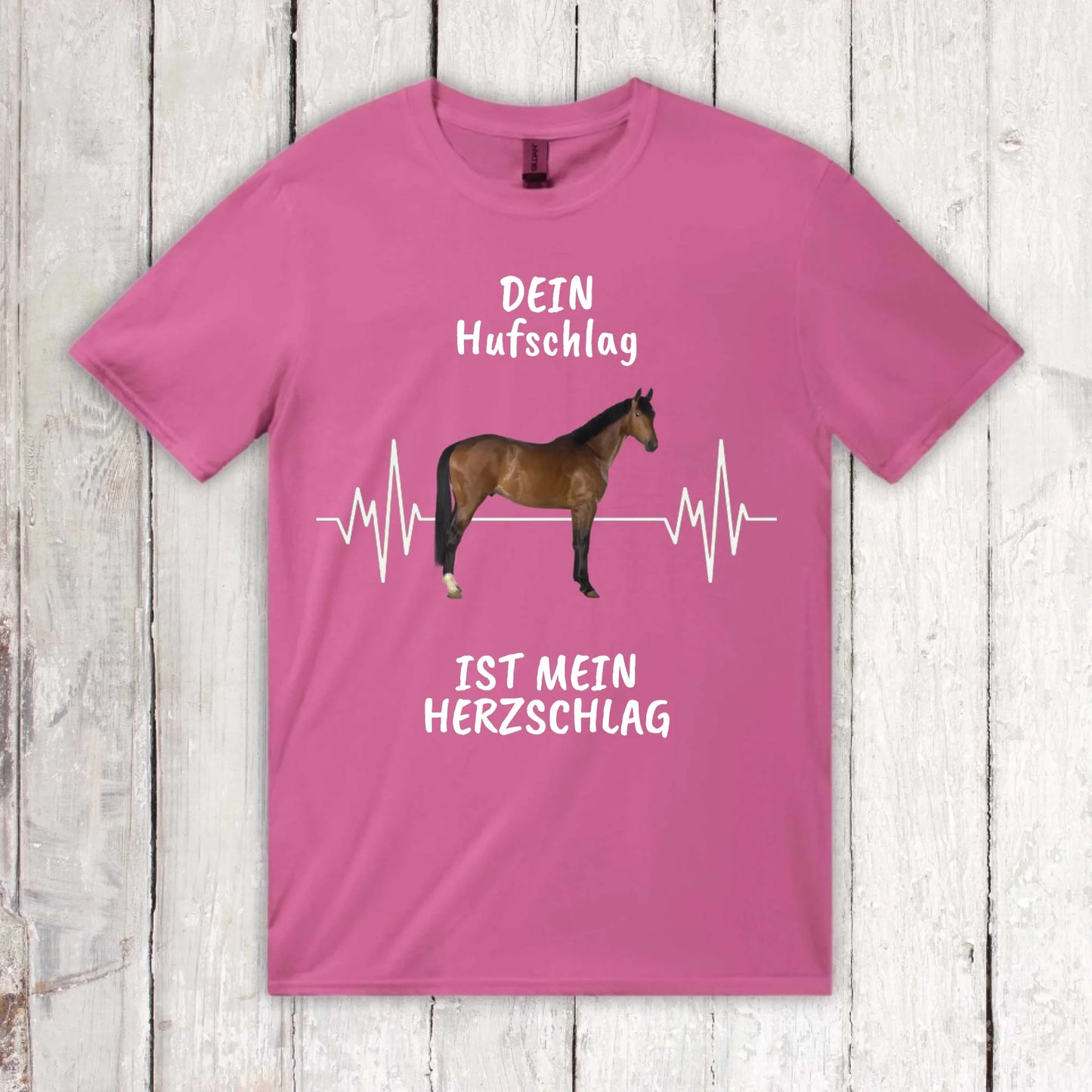 T-Shirt mit Pferde Herzschlag und deinem Foto | Personalize Palace