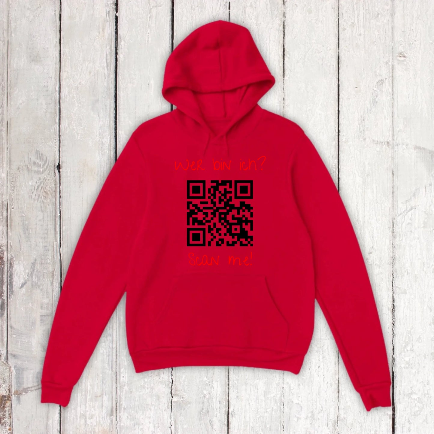 dein QR-Code | Strichcode mit Text - individueller Code Hoodie | Personalize Palace