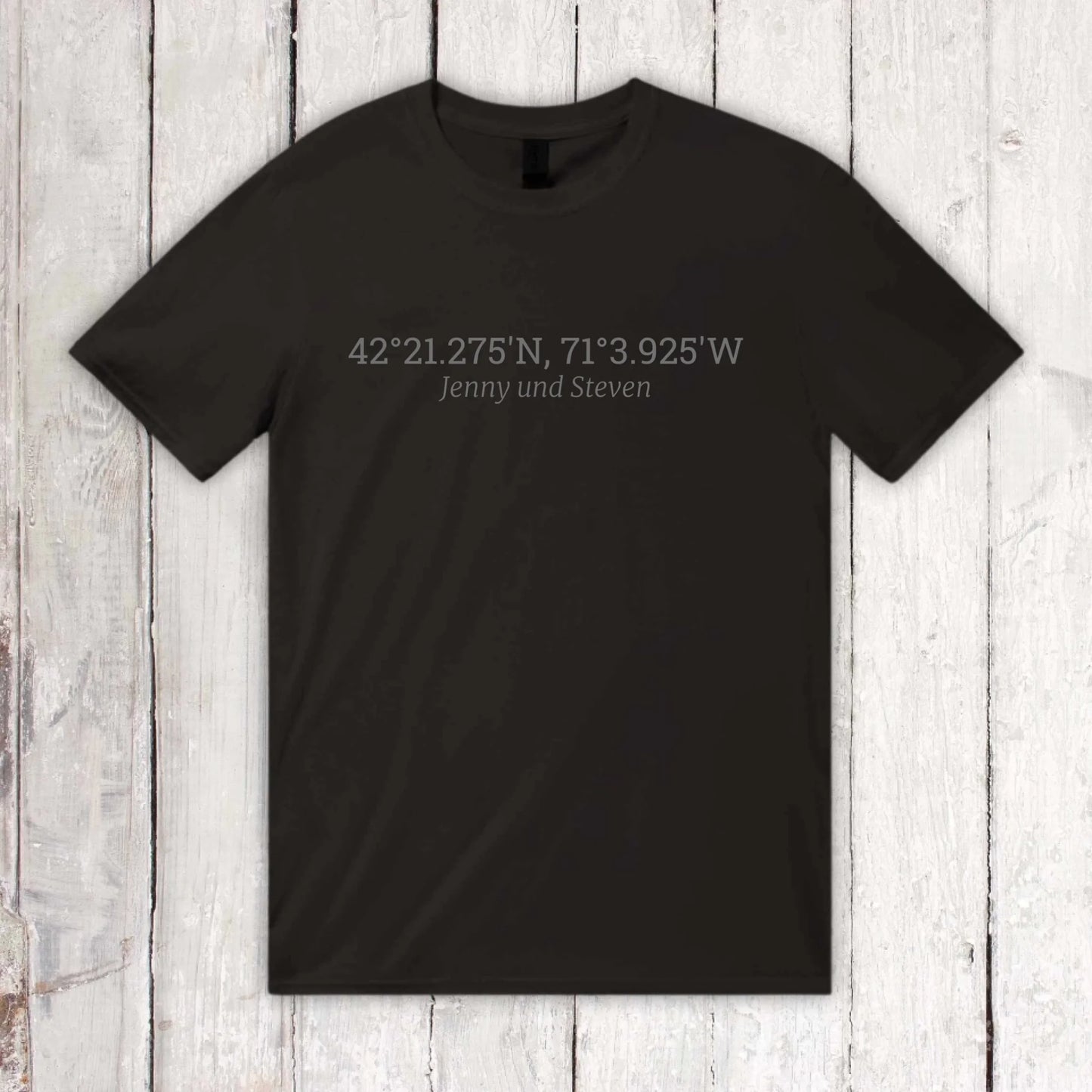 eure gemeinsamen Koordinaten - individuelles T-Shirt | Personalize Palace