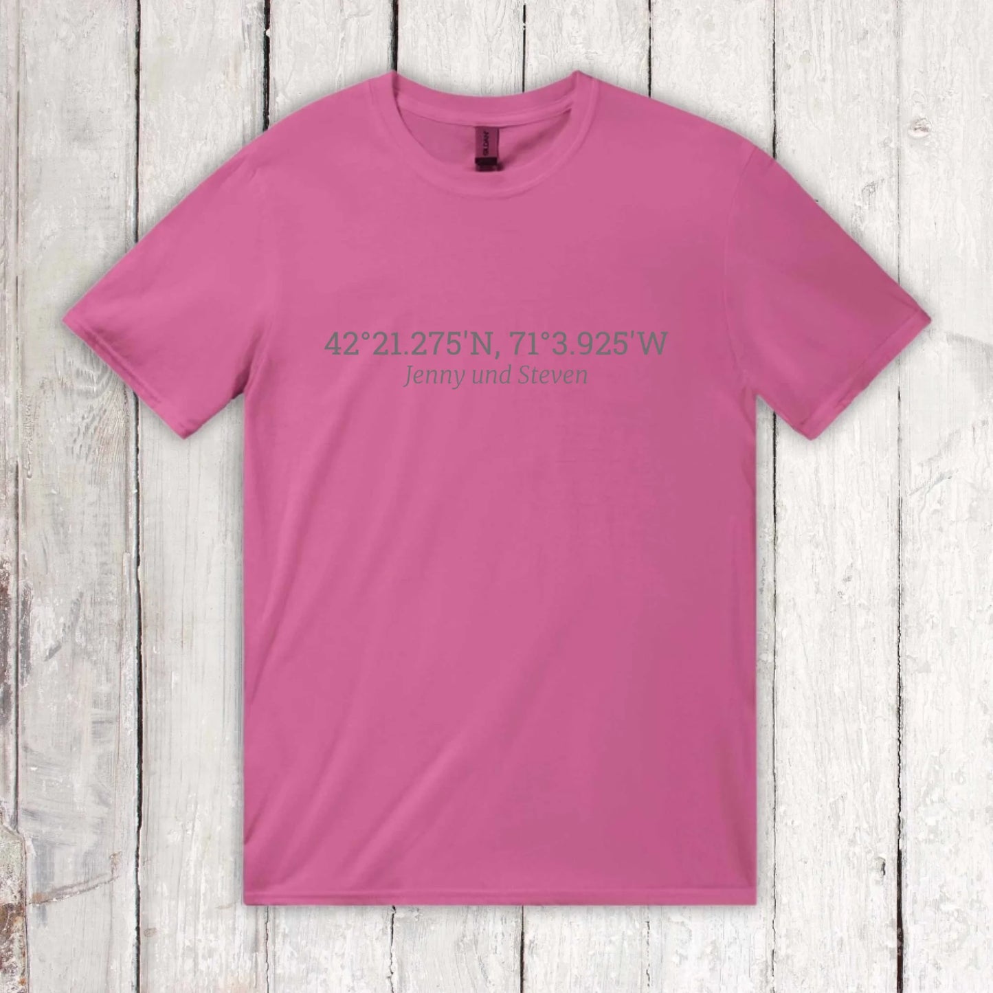 eure gemeinsamen Koordinaten - individuelles T-Shirt | Personalize Palace