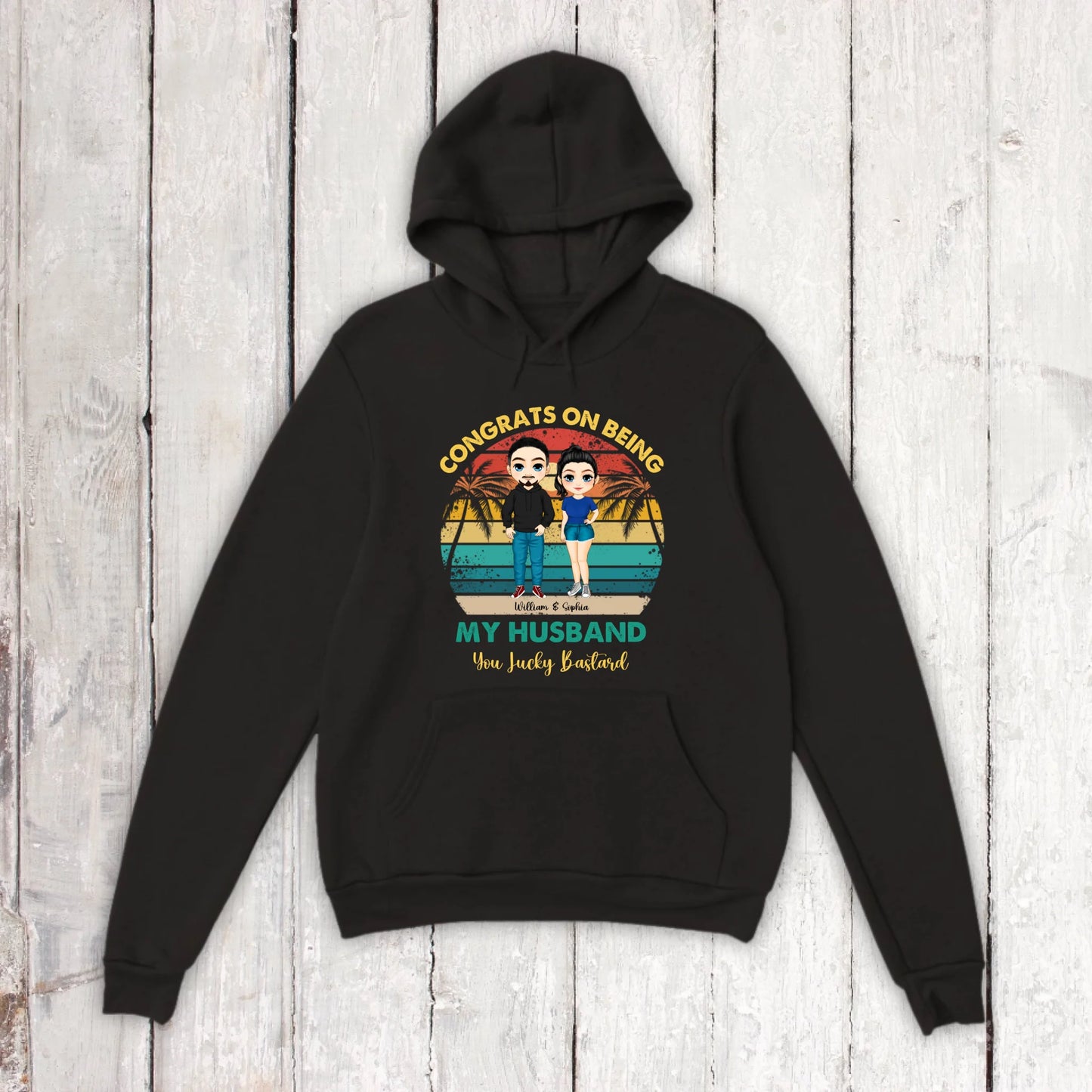 You lucky Bastard | für Paare, JGAs - individuelles T-Shirt | Personalize Palace