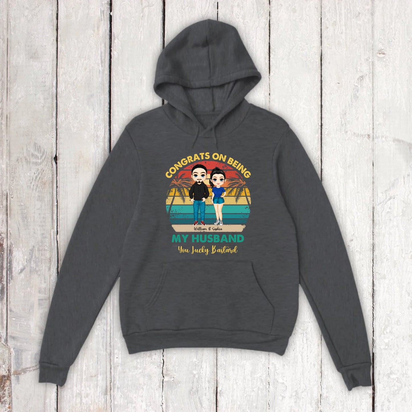You lucky Bastard | für Paare, JGAs - individuelles T-Shirt | Personalize Palace