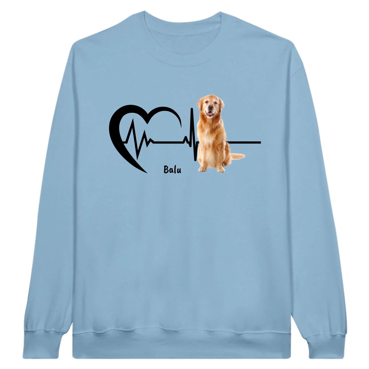 Herzschlag mit Foto - Individuelles Sweatshirt/Pullover oder Hoodie | Personalize Palace