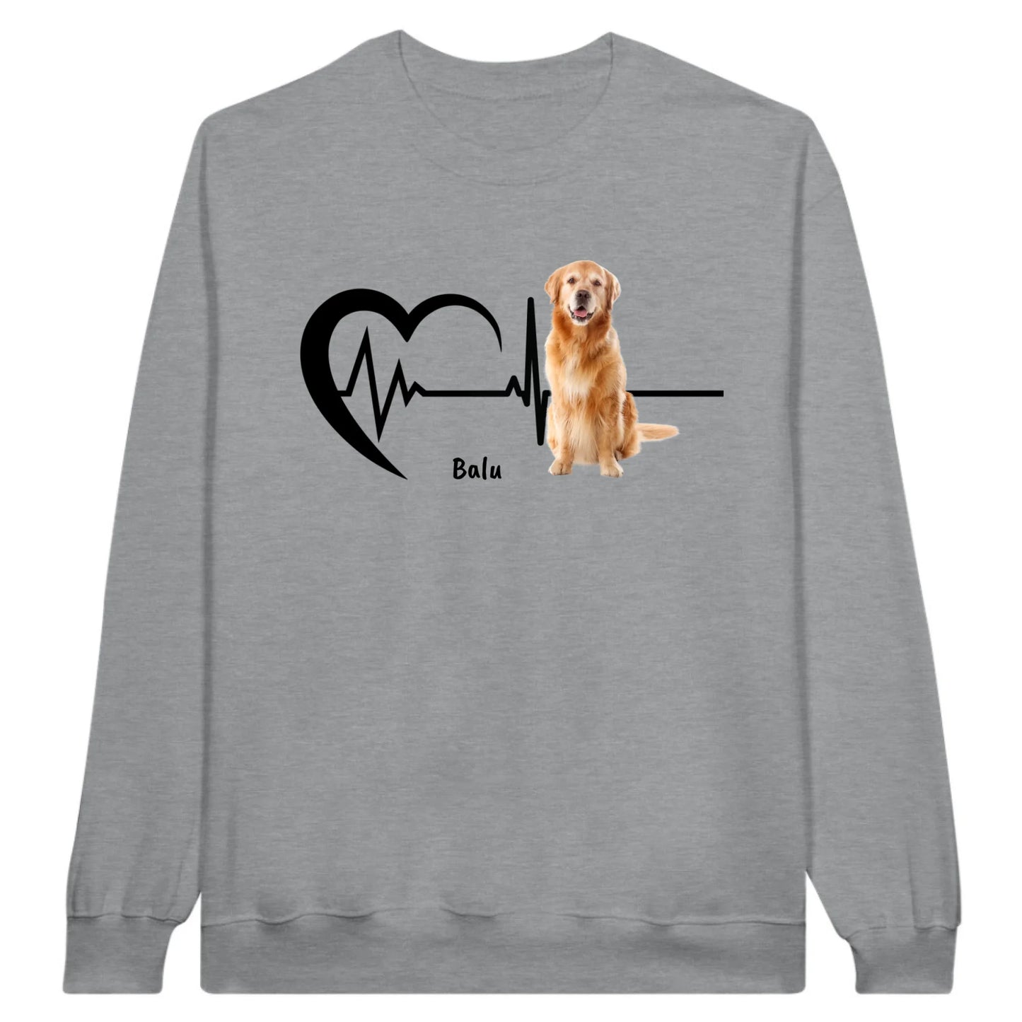 Herzschlag mit Foto - Individuelles Sweatshirt/Pullover oder Hoodie | Personalize Palace