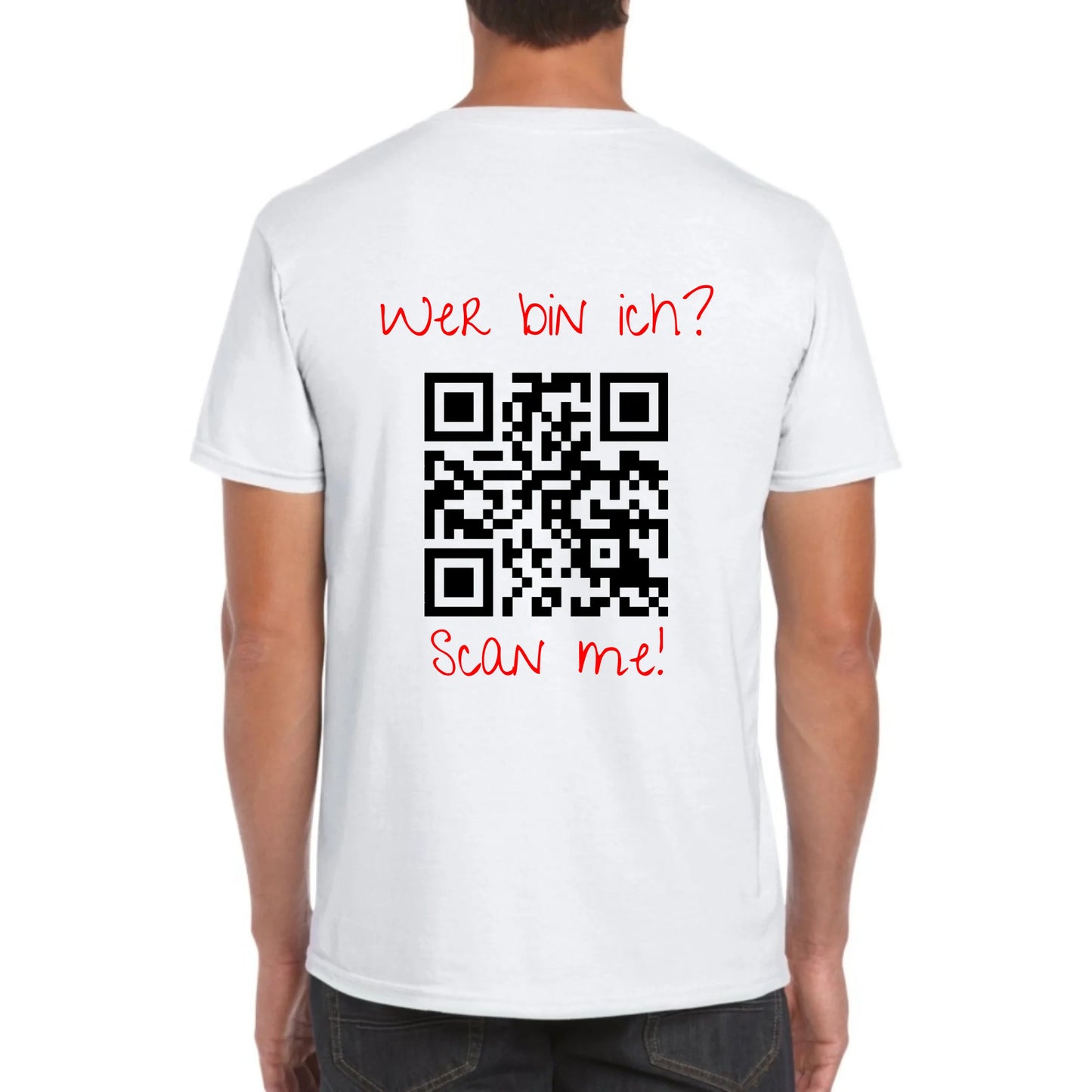 dein QR-Code | Strichcode mit Text - individuelles Code T-Shirt | Personalize Palace