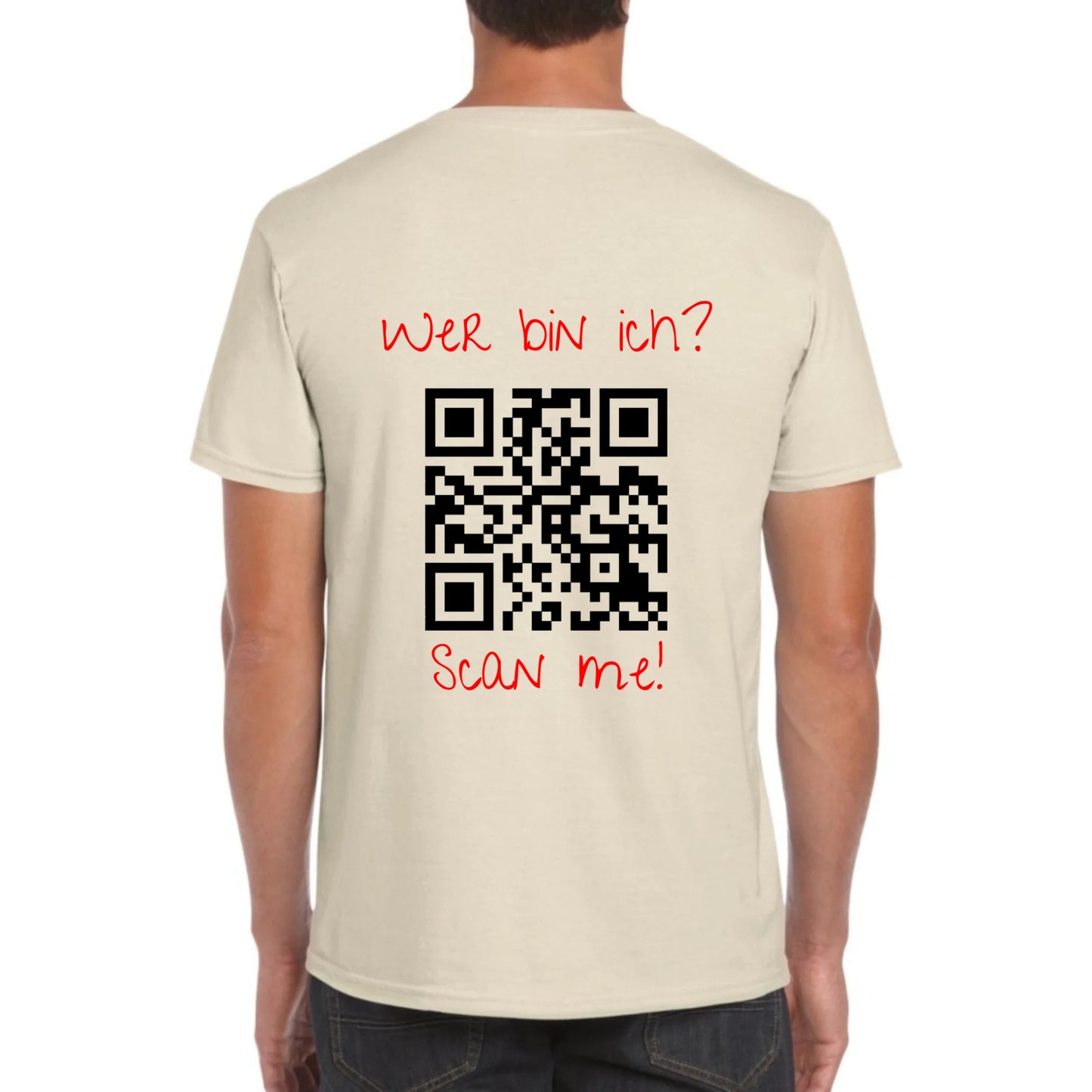 dein QR-Code | Strichcode mit Text - individuelles Code T-Shirt | Personalize Palace