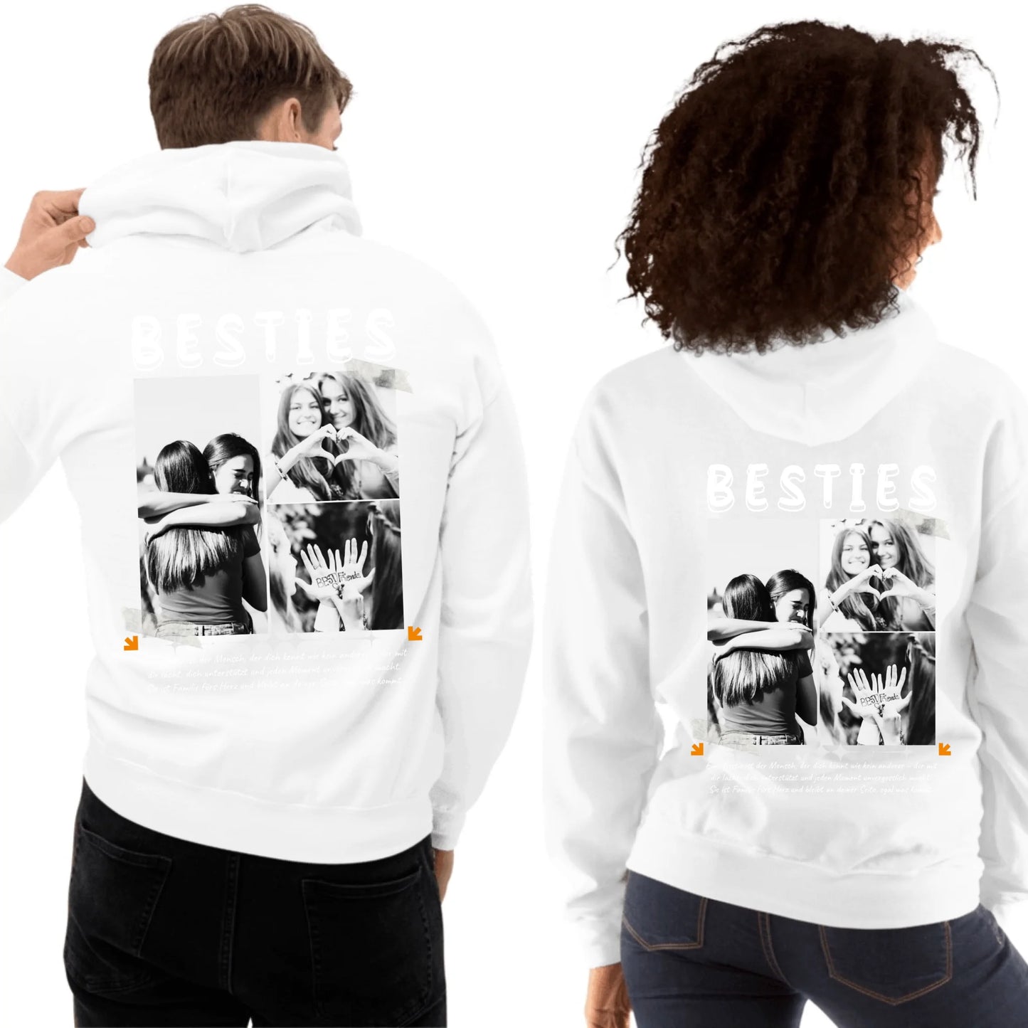 BESTIES mit bis zu 3 Fotos - individuelle Bestie Hoodie | Personalize Palace