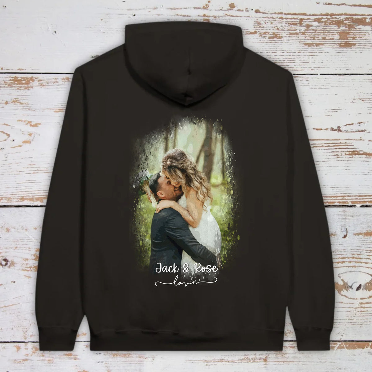 Foto in Wasserfarben/Aquarell - individueller Hoodie | Personalize Palace