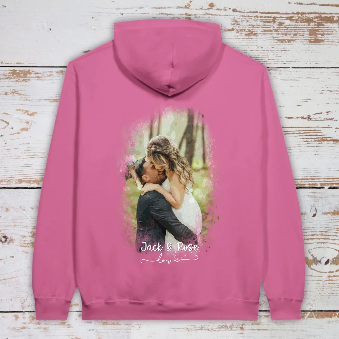 Foto in Wasserfarben/Aquarell - individueller Hoodie | Personalize Palace