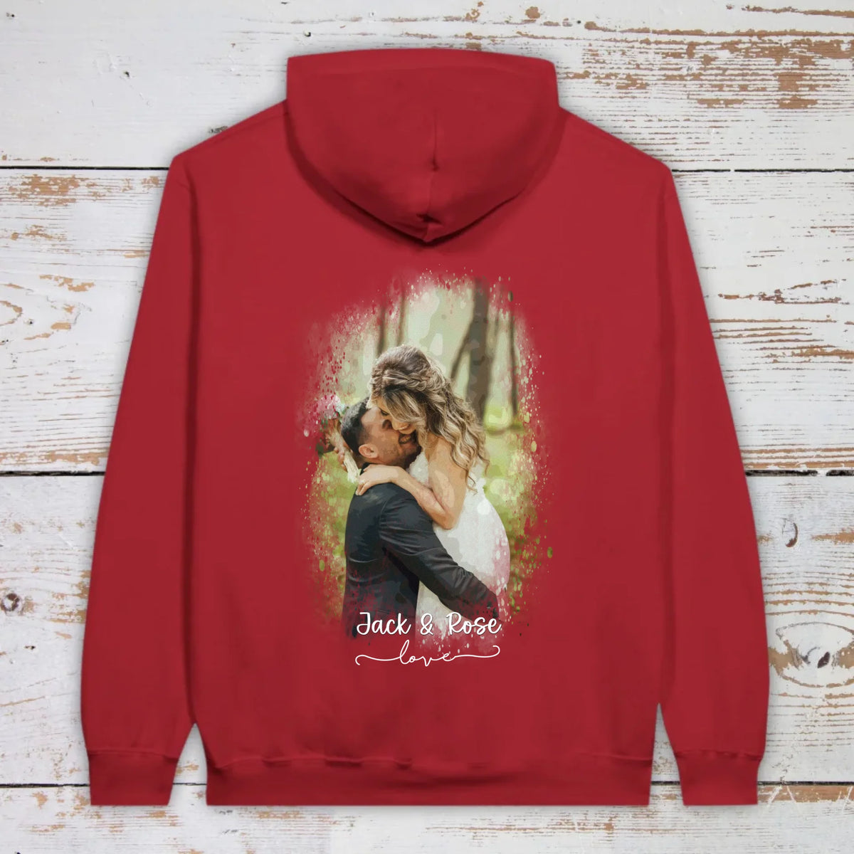 Foto in Wasserfarben/Aquarell - individueller Hoodie | Personalize Palace