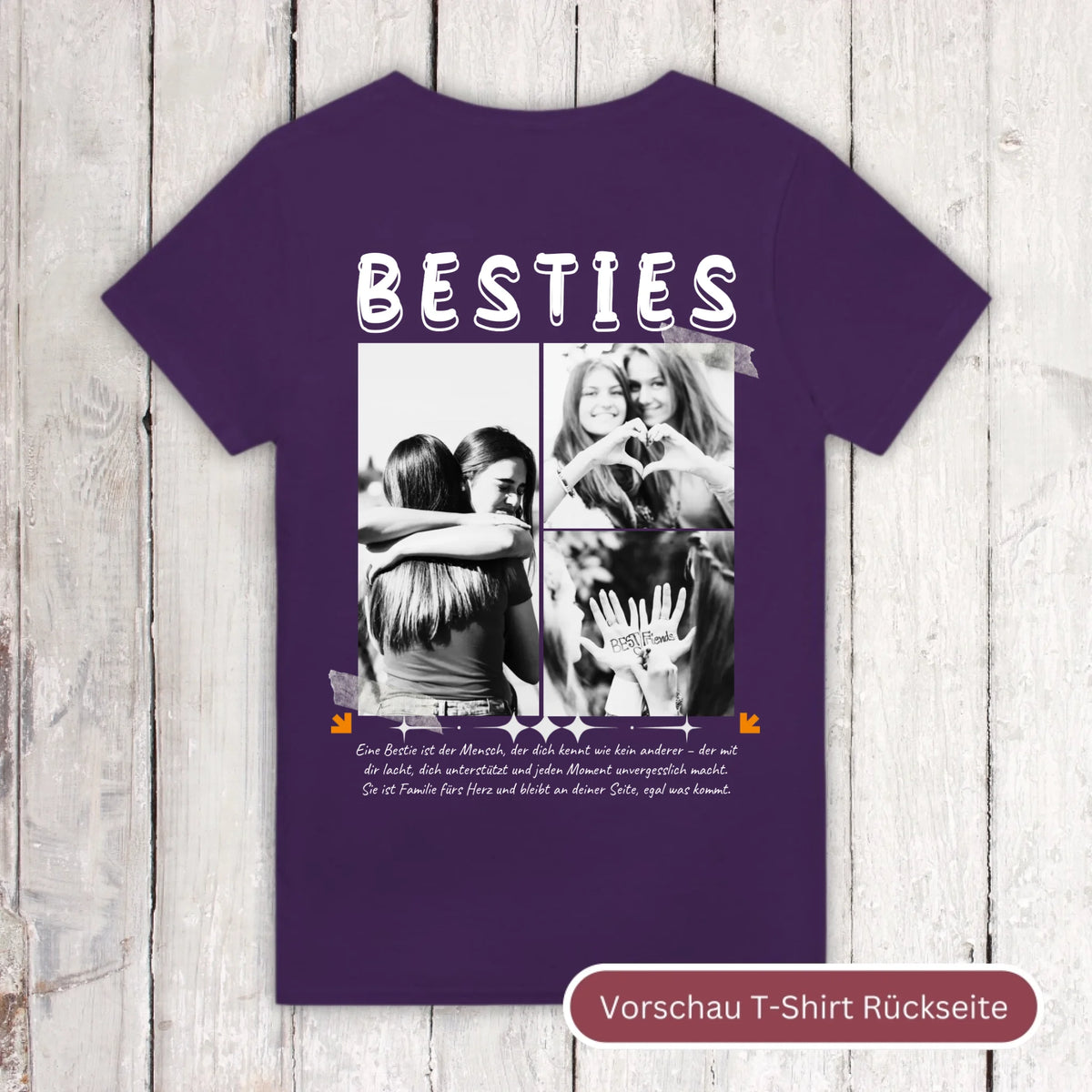 BESTIES with up to 3 photos - personalized BESTIES hoodie