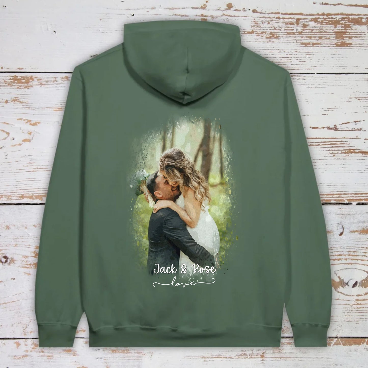 Foto in Wasserfarben/Aquarell - individueller Hoodie | Personalize Palace