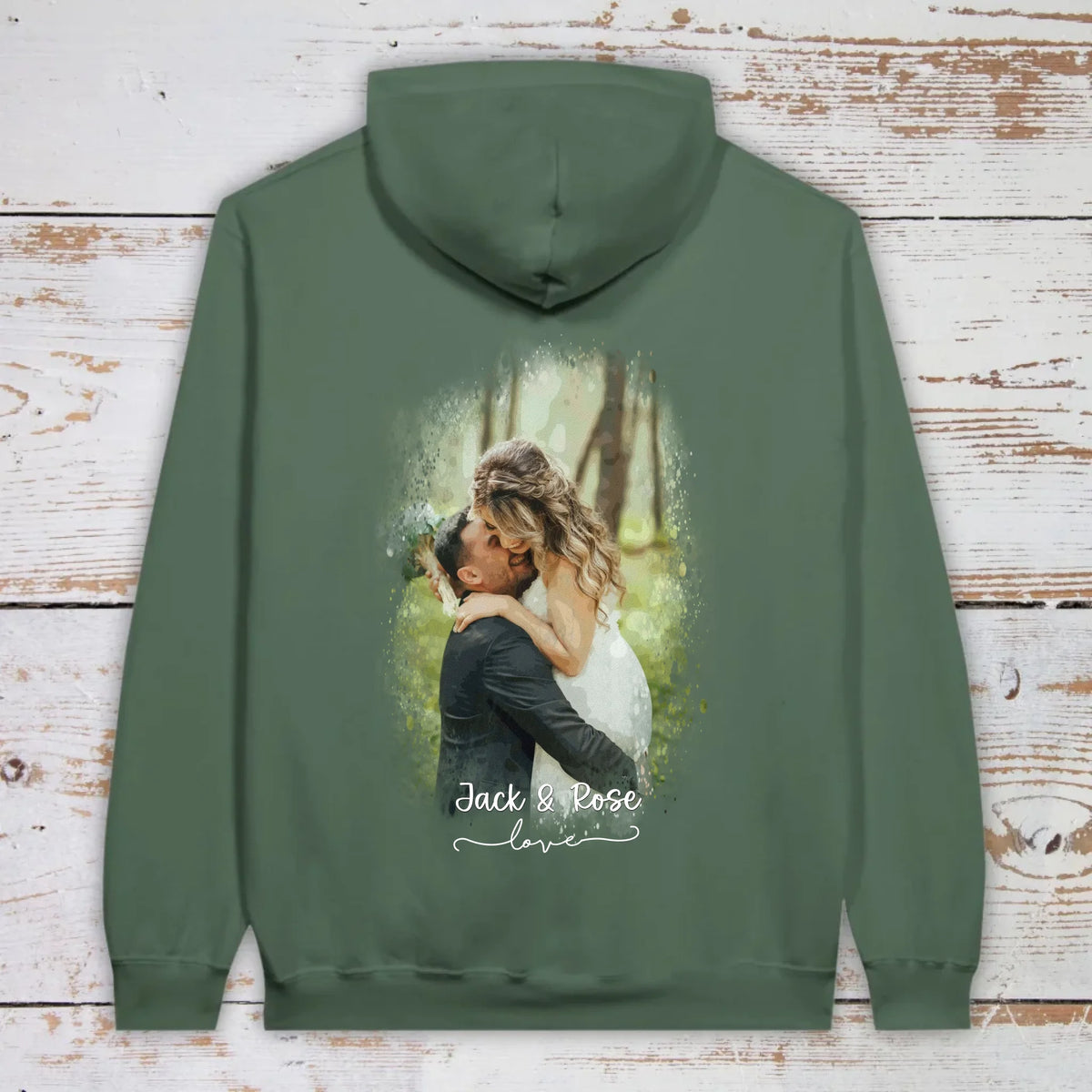 Foto in Wasserfarben/Aquarell - individueller Hoodie | Personalize Palace