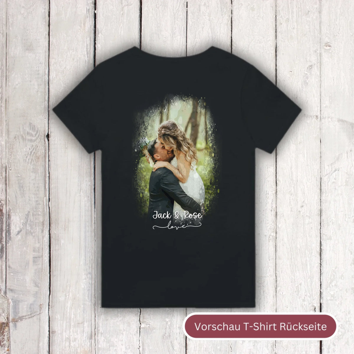 Foto in Wasserfarben/Aquarell - individuelles T-Shirt | Personalize Palace
