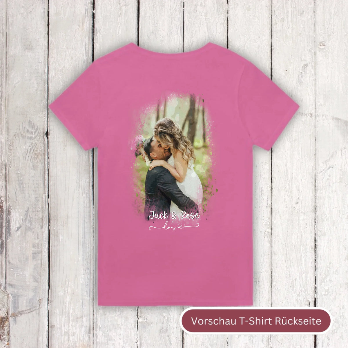 Foto in Wasserfarben/Aquarell - individuelles T-Shirt | Personalize Palace