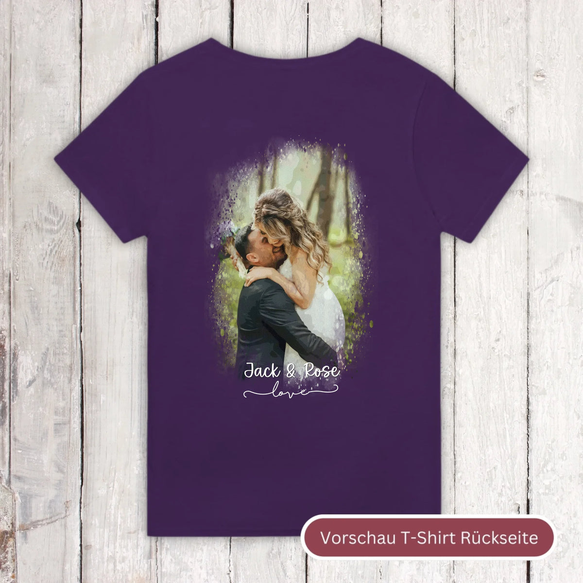Foto in Wasserfarben/Aquarell - individuelles T-Shirt | Personalize Palace