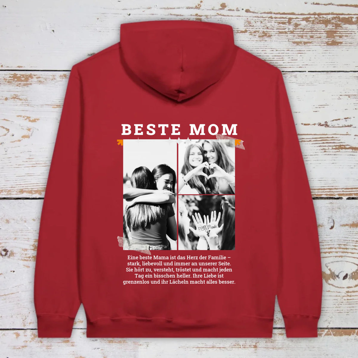 BESTE MOM Hoodie mit bis zu 3 Fotos - individueller Hoodie | Personalize Palace