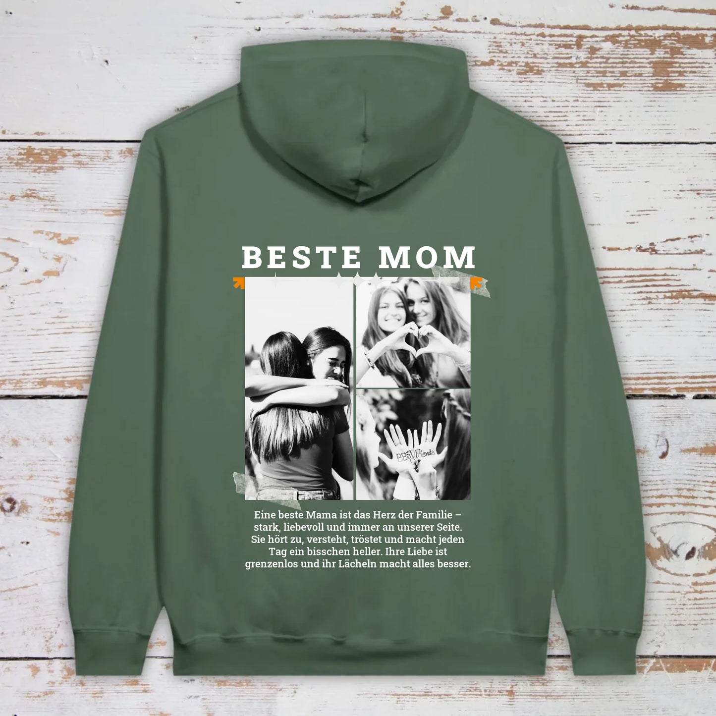 BESTE MOM Hoodie mit bis zu 3 Fotos - individueller Hoodie | Personalize Palace