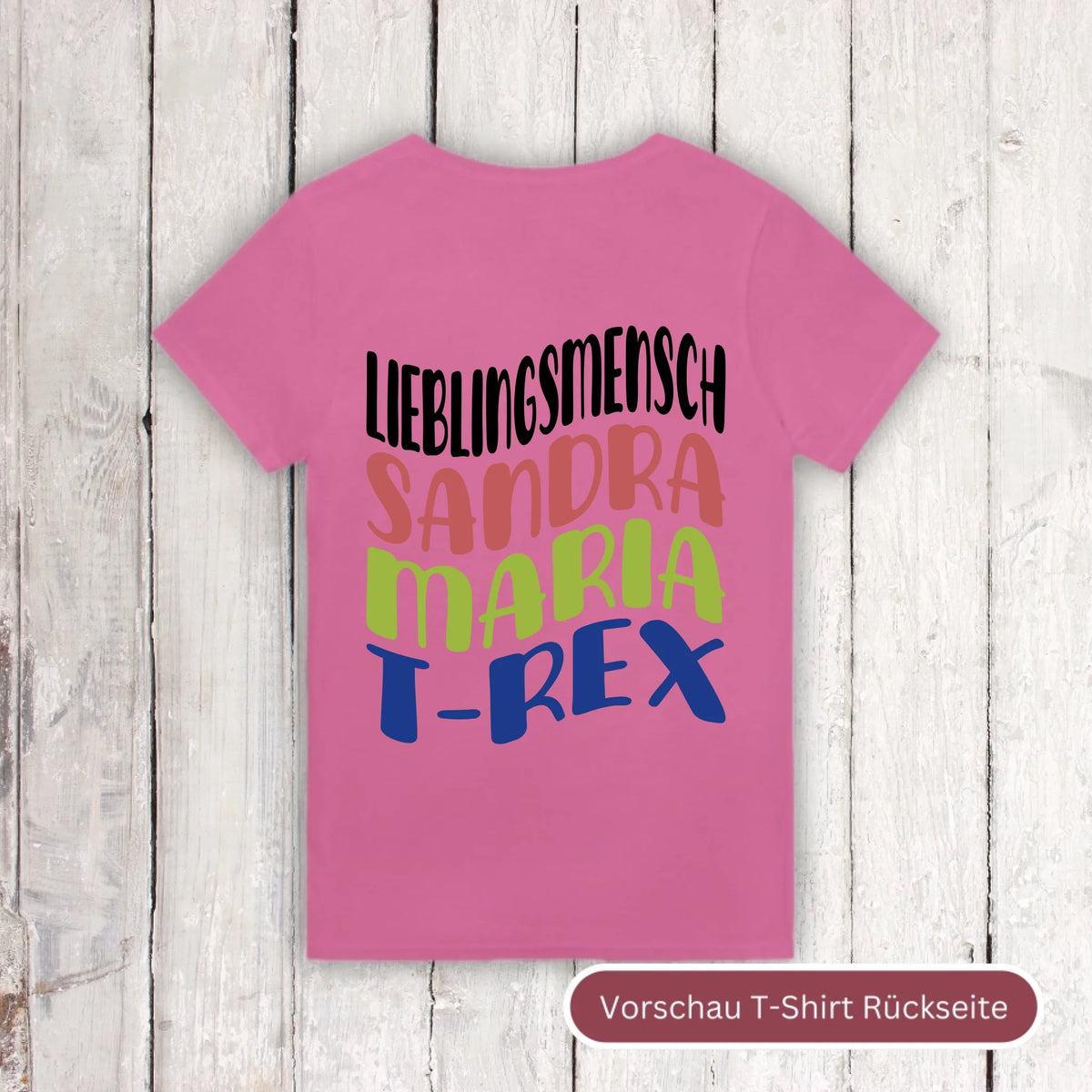 Lieblingsmensch mit Warp Text - individuelles T-Shirt | Personalize Palace