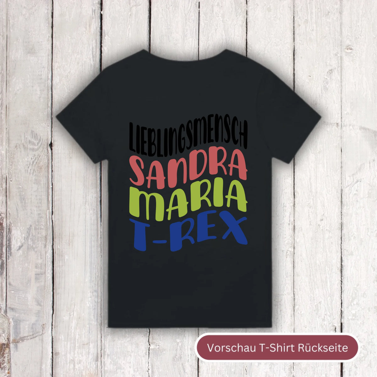 Lieblingsmensch mit Warp Text - individuelles T-Shirt | Personalize Palace