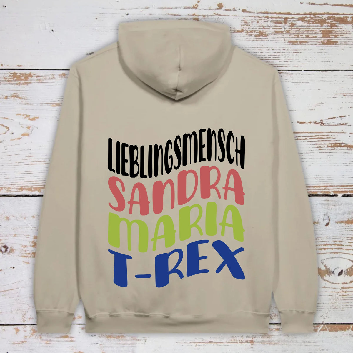 Lieblingsmensch mit Warp Text - individueller Hoodie | Personalize Palace