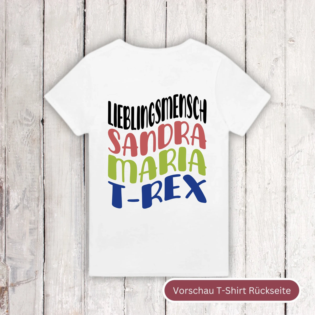 Lieblingsmensch mit Warp Text - individuelles T-Shirt | Personalize Palace