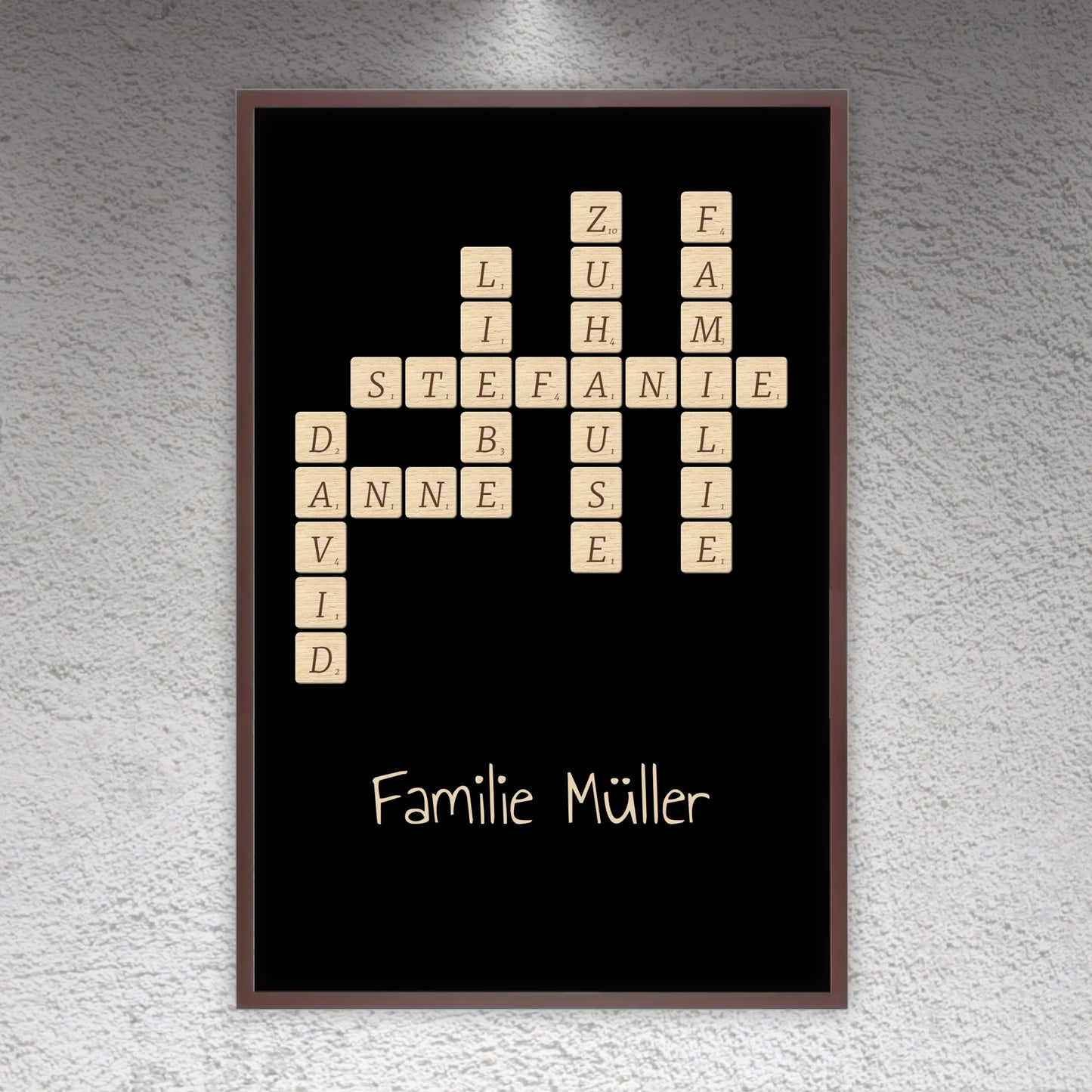 Familien Scrabble - individuelles Poster | Personalize Palace