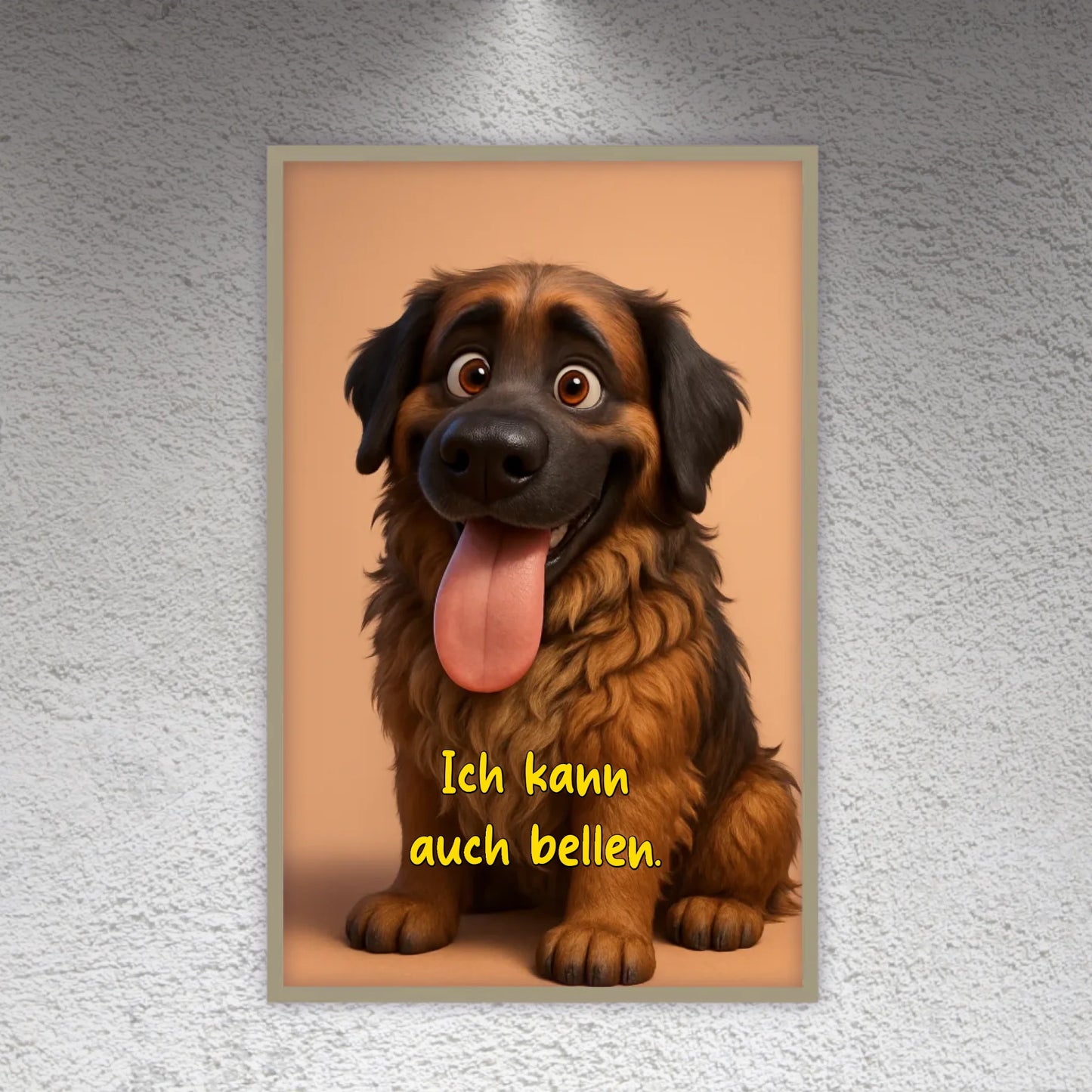 Dein Haustier als Cartoon - individuelles Poster mit Rahmen | Personalize Palace